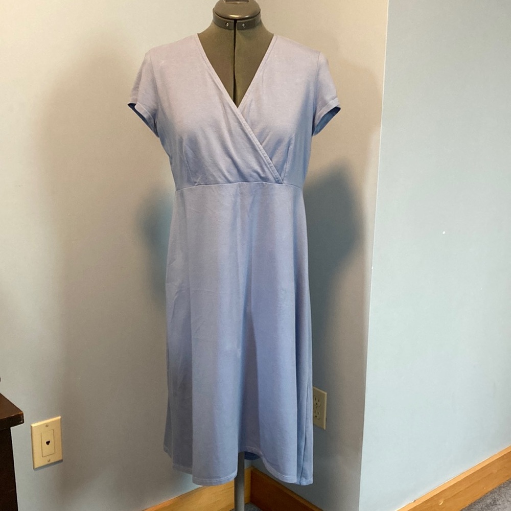Eileen Fisher Blue Wrap Dress